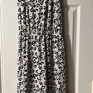 Banana Republic Blue and Cream Animal Print Dress
